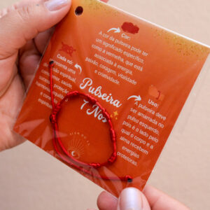 Pulseira de Sete Nós Vermelha